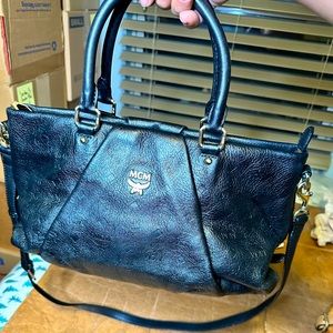 MCM Visetos Leather Satchel (SHG-34772)